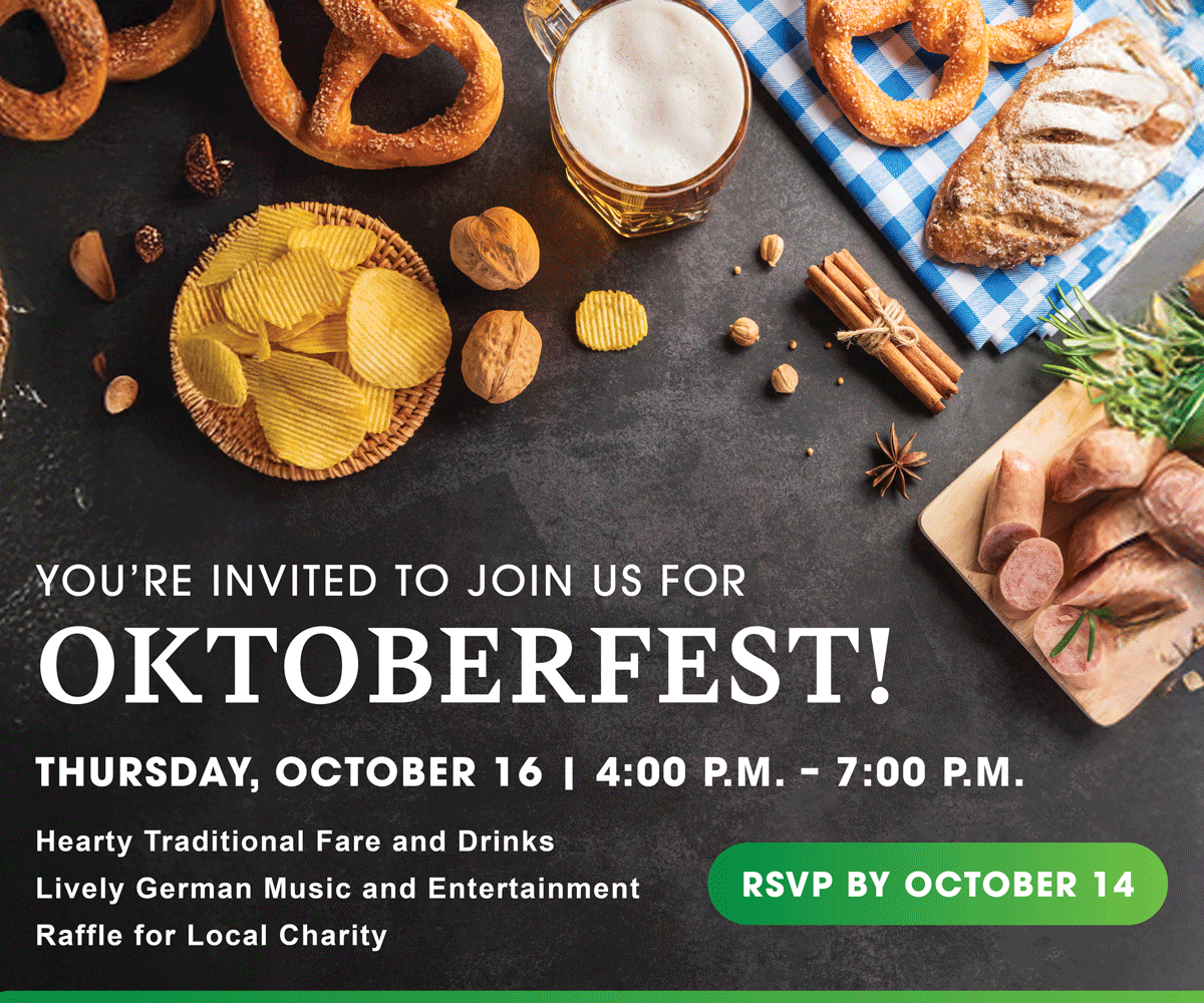 Invitation flyer for an Oktoberfest event