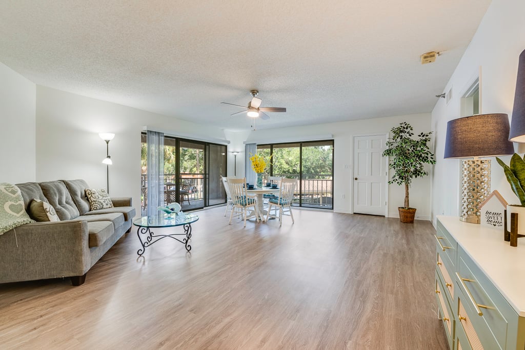 PRBelleairTowersL-2 - Living Room In Our Caladesi Model - One-Bedroom Apartment Home