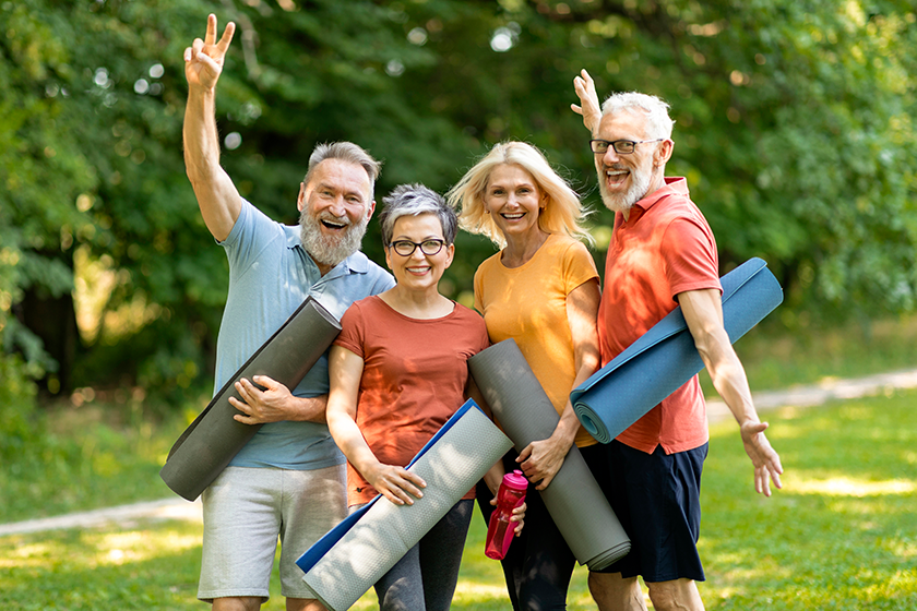 Active Lifestyle On Retirement. Sporty Senior People